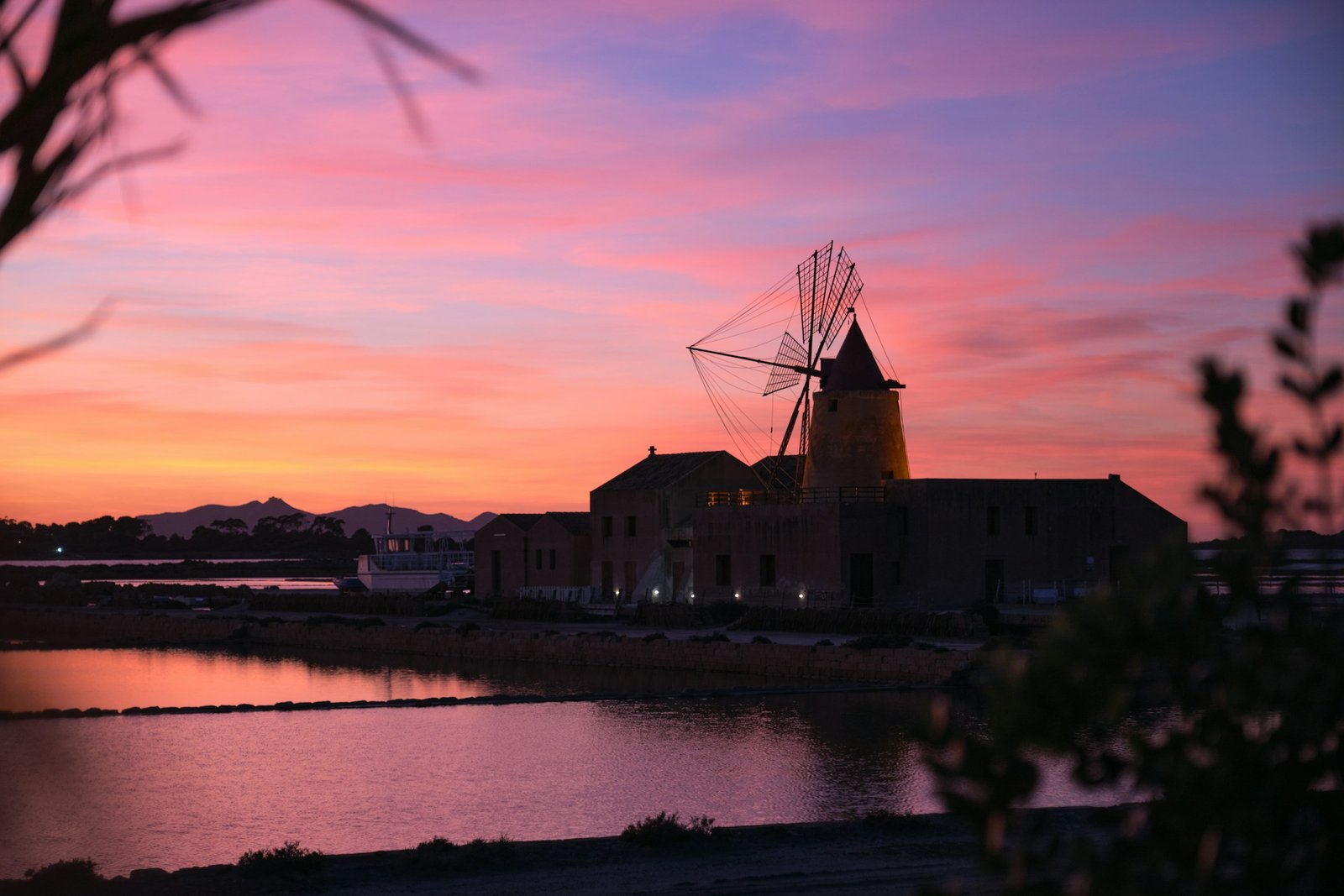 Tramonto alle Saline di Marsala